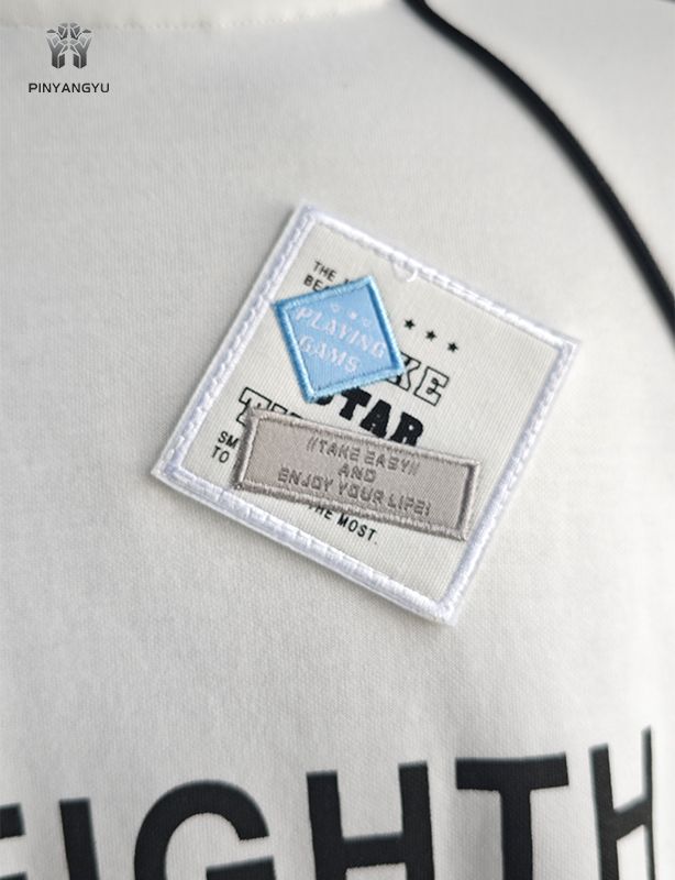 Custom embroidery patch and screen printing T-Shirt