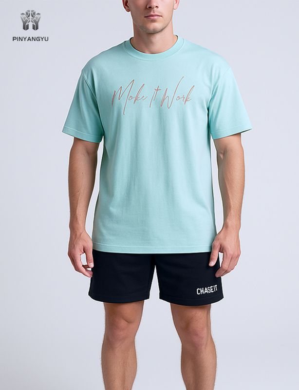 Wholesale Gold Silk Screen Printing Graphic logo Gold Foil Printing Plus Size T-shirts for Men