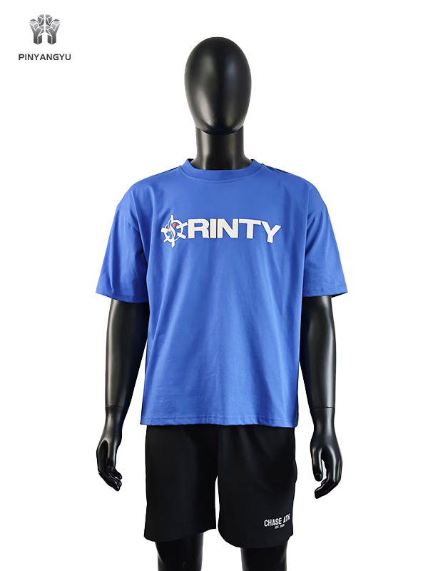 custom puff Printing Men's Fitness T-Shirt