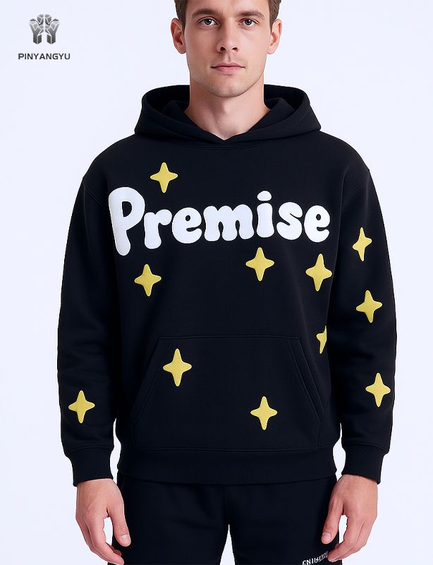 All around puff printing hoodie