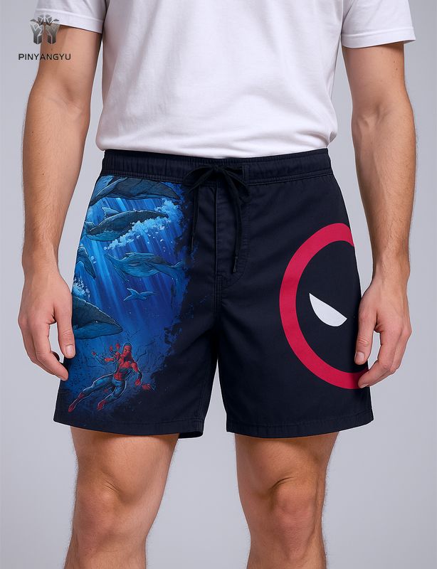 Screen printed custom comfortable fabric shorts