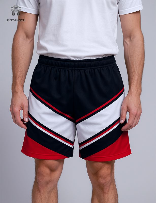 Custom logo Summer Quick Dry Men's Shorts Street Style Sublimated Swim Beach Shorts Double-layer Mesh Shorts with Drawstring
