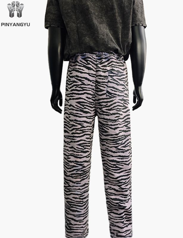 full screen printing and embroidery patch pant