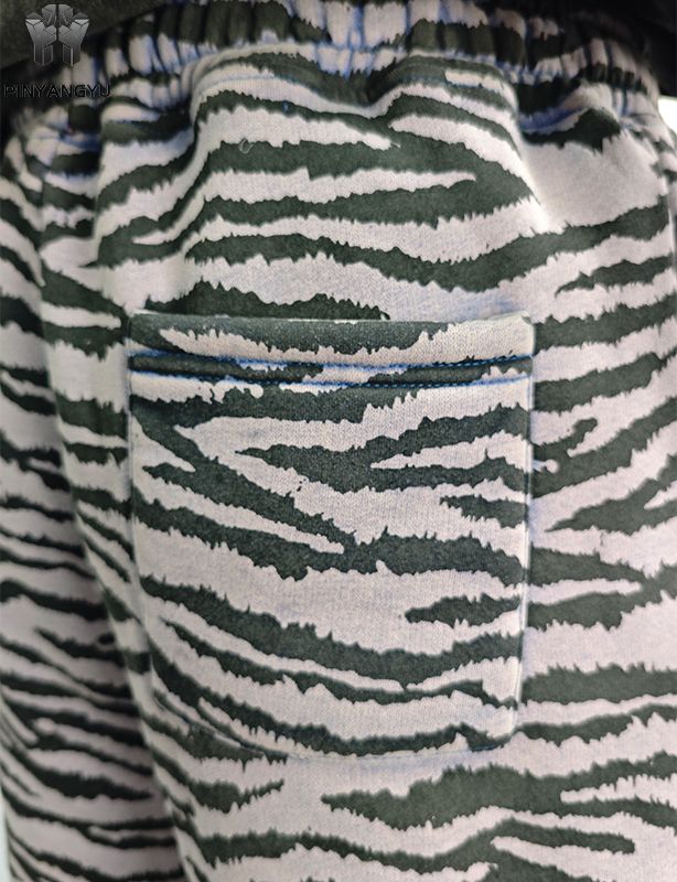 full screen printing and embroidery patch pant