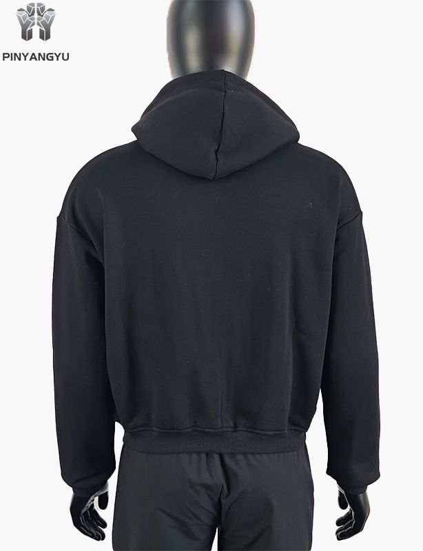 patch embroidery custom double zipper-up hoodie