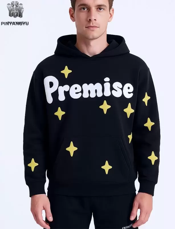 Puff printing hoodie