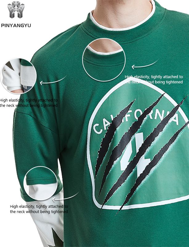Sleeve Panel Pullover Sweatshirt - Contrast Mock Neck Unisex Top