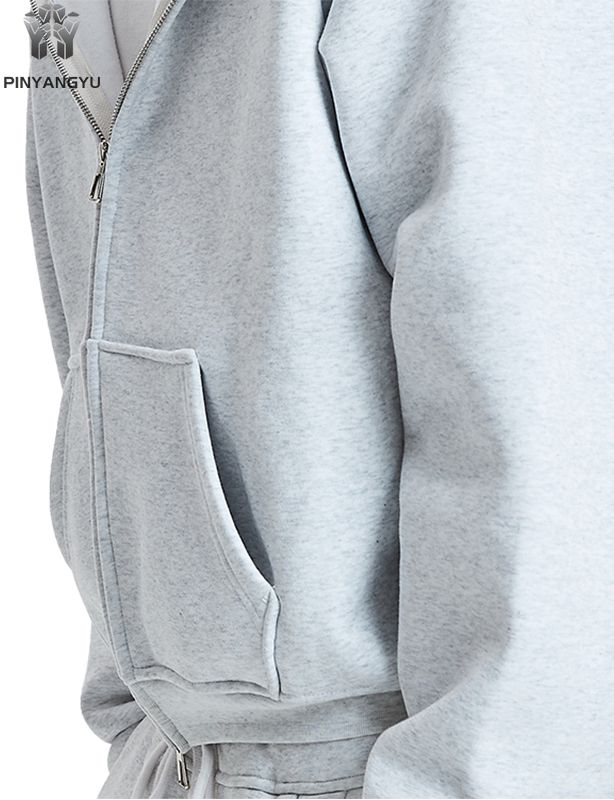 Classic White Full-Zip Hoodie for Men and Women | Soft Brushed Fleece, Cozy Casual Pullover for Everyday Streetwear