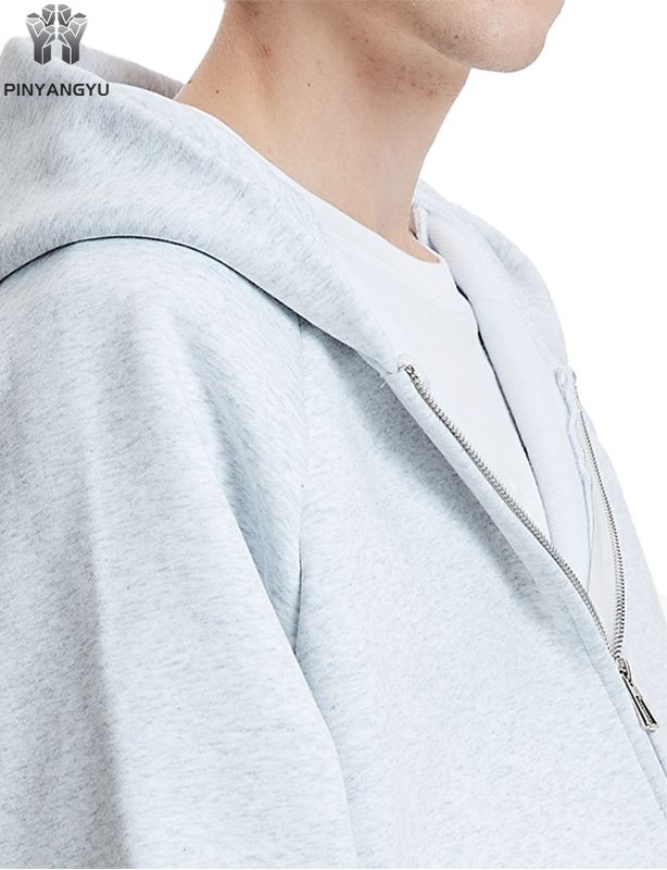 Classic White Full-Zip Hoodie for Men and Women | Soft Brushed Fleece, Cozy Casual Pullover for Everyday Streetwear