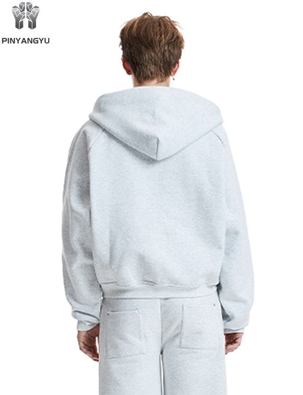 Classic White Full-Zip Hoodie for Men and Women | Soft Brushed Fleece, Cozy Casual Pullover for Everyday Streetwear