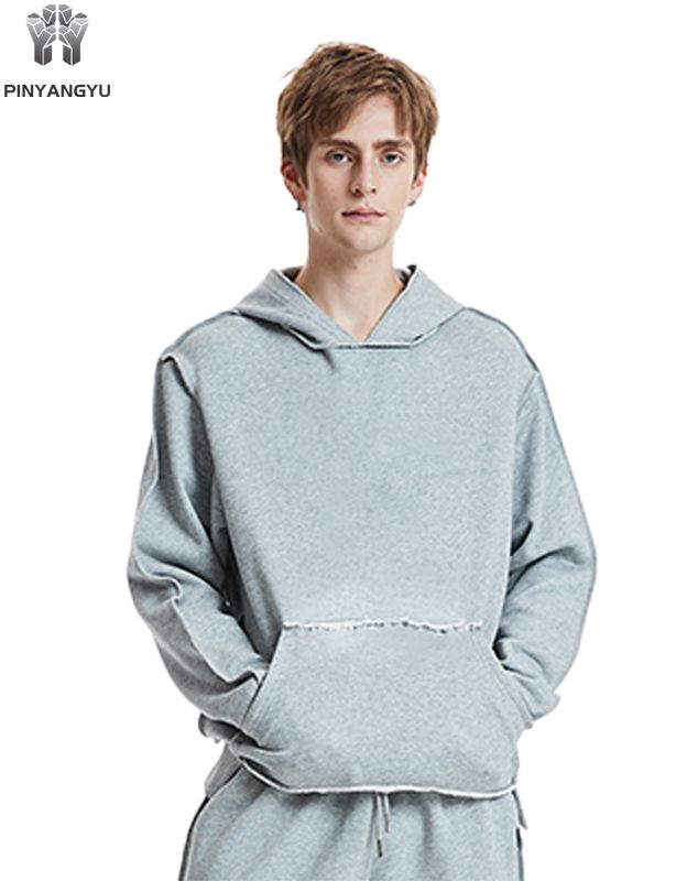 Effortlessly Cool Oversized Cropped Hoodie Set