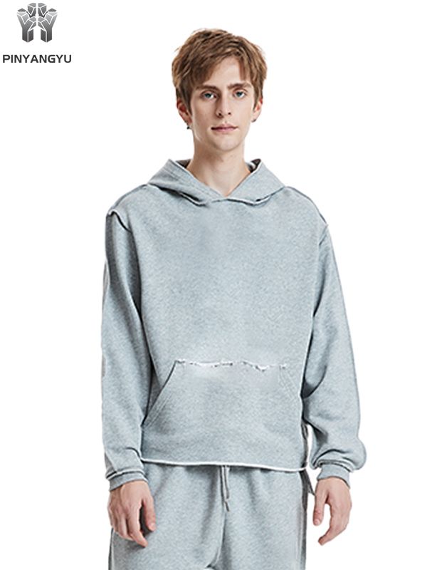 Effortlessly Cool Oversized Cropped Hoodie Set