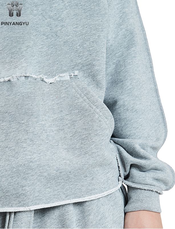 Effortlessly Cool Oversized Cropped Hoodie Set