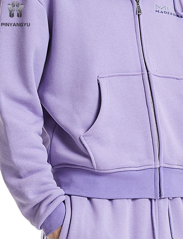Purple jacket zipper hoodie custom design custom color