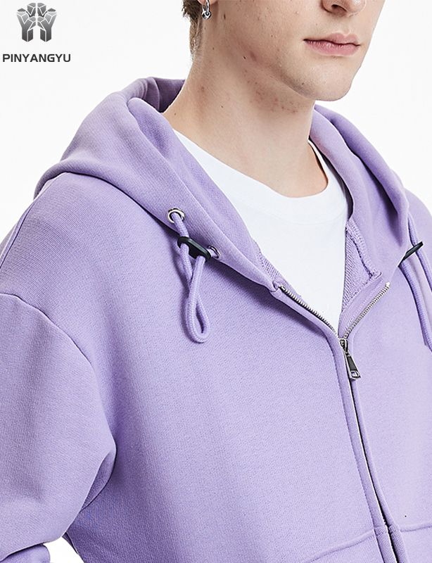 Purple jacket zipper hoodie custom design custom color
