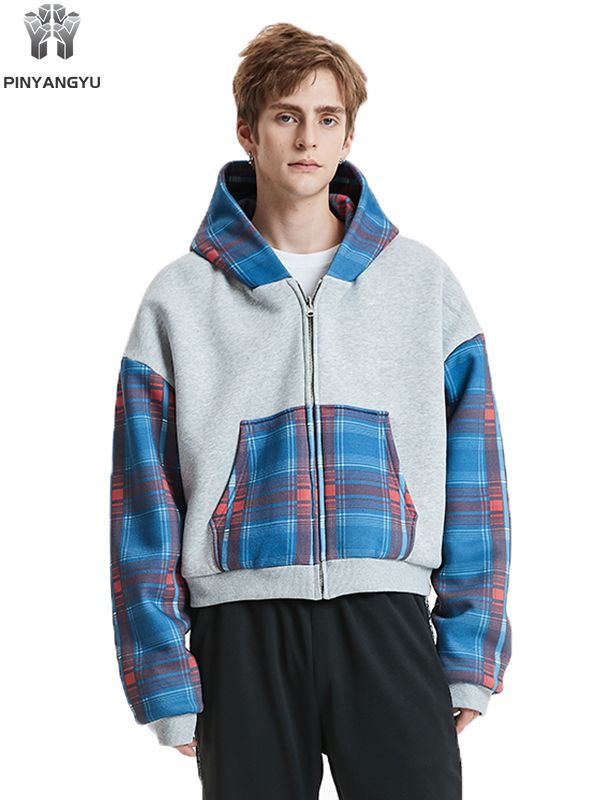 Artistic Print Zip Hoodie - Customizable on Soft Linen Blend, Unisex
