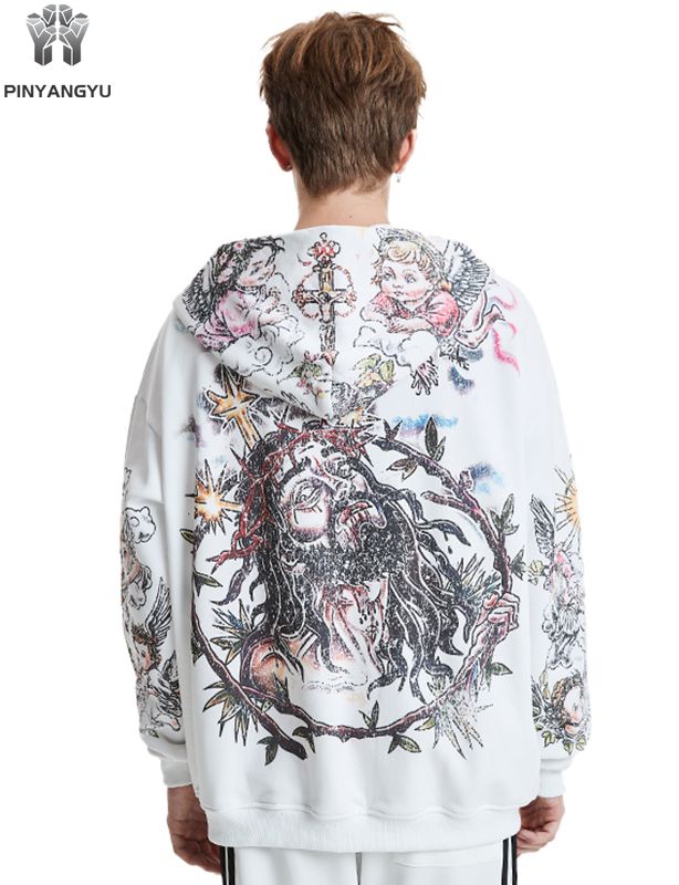 Screen Printed Zip Hoodie - Personalized Pullover with Your Design