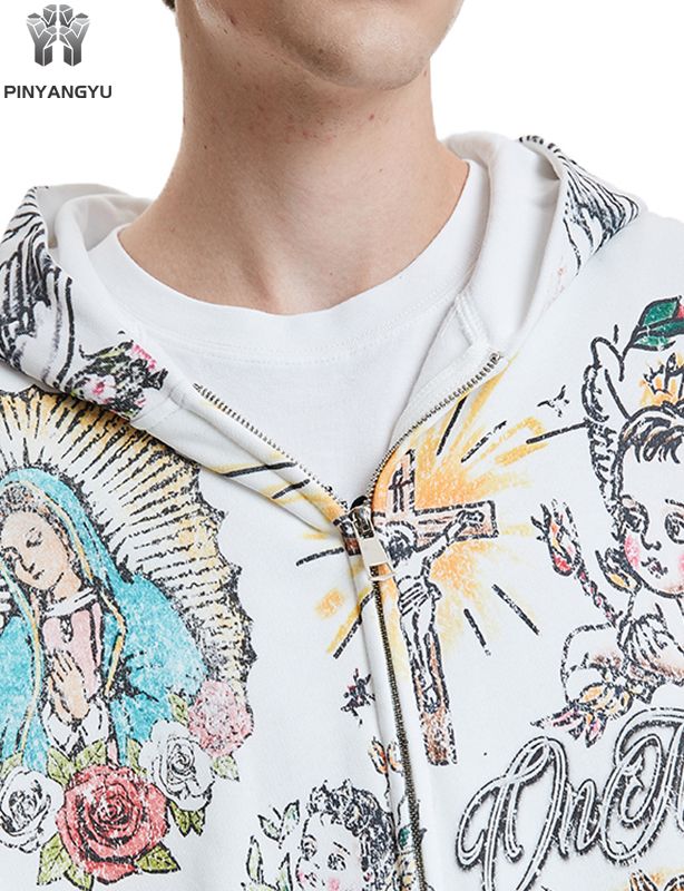 Screen Printed Zip Hoodie - Personalized Pullover with Your Design