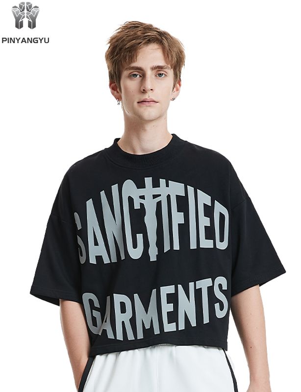 Black Crop Top - Custom & Personalized Soft Cotton Tee