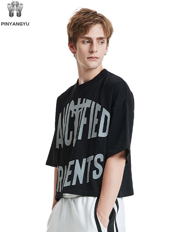 Black Crop Top - Custom & Personalized Soft Cotton Tee