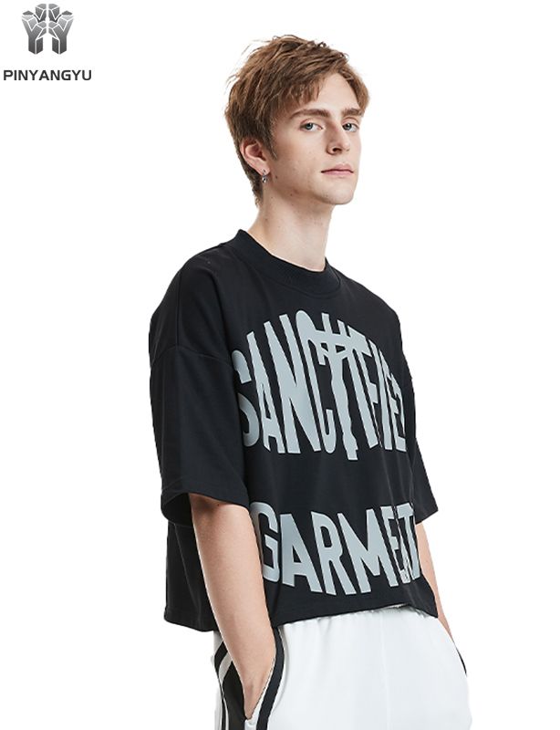 Black Crop Top - Custom & Personalized Soft Cotton Tee