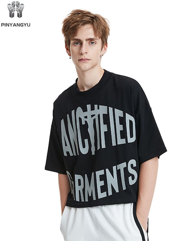 Black Crop Top - Custom & Personalized Soft Cotton Tee