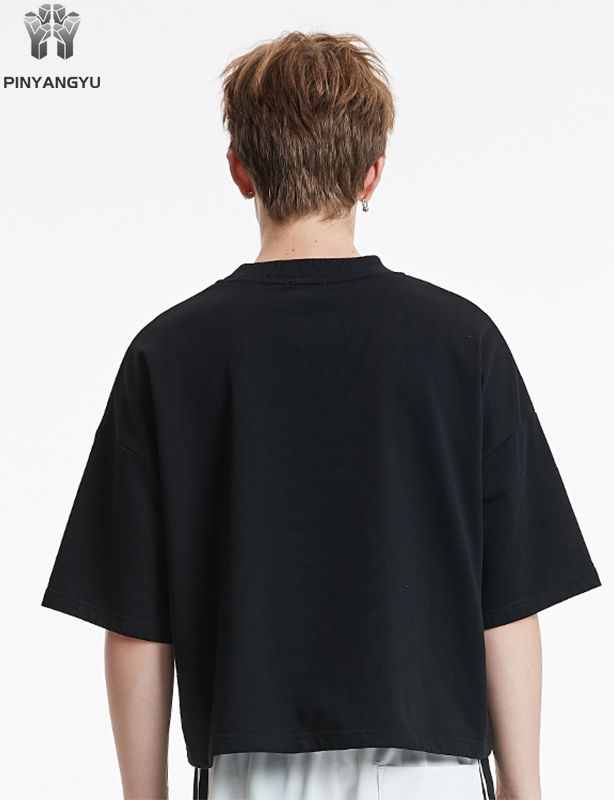 Black Crop Top - Custom & Personalized Soft Cotton Tee
