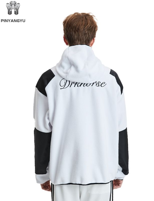 Custom Hoodie with High Neck and Unique Pocket Panels