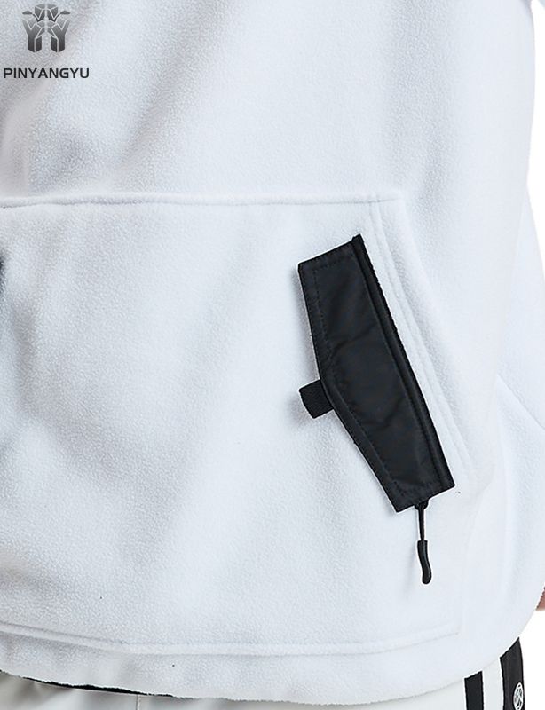 Custom Hoodie with High Neck and Unique Pocket Panels