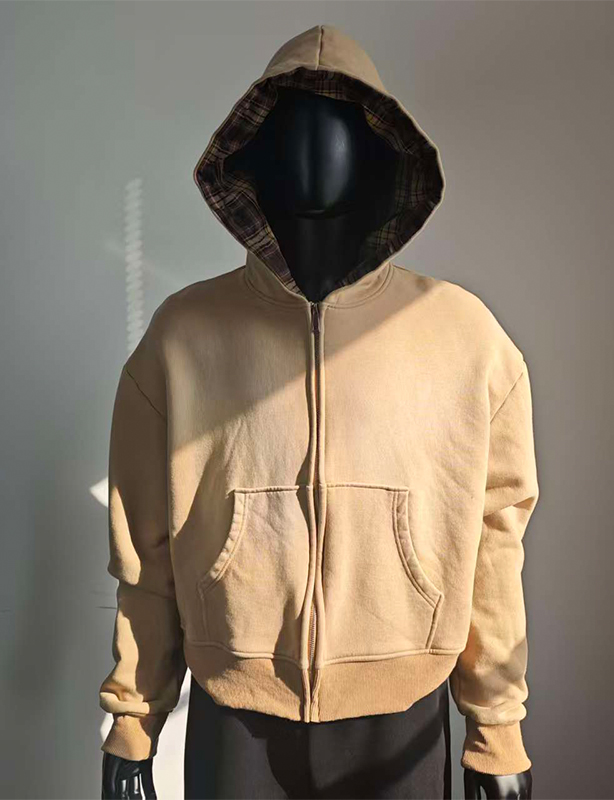 Custom Logo Fleece Embroidery Plain Cotton for Double Zip-Up Hoodie for Men Autumn Oversized Zipper Hoodies