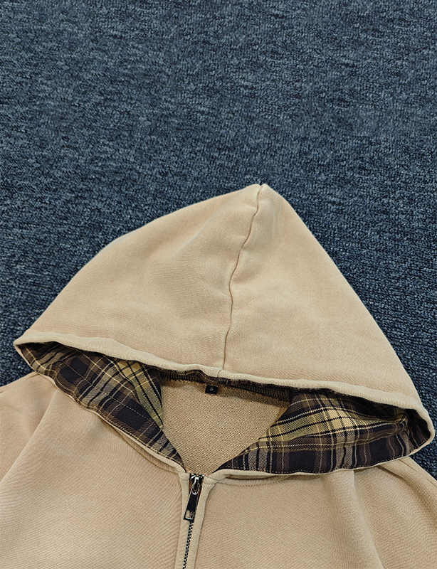 Custom Logo Fleece Embroidery Plain Cotton for Double Zip-Up Hoodie for Men Autumn Oversized Zipper Hoodies