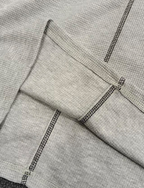 OEM Oversized Men's Waffle Knit Tee - Soft Breathable T-Shirt for Relaxed Daily Wear