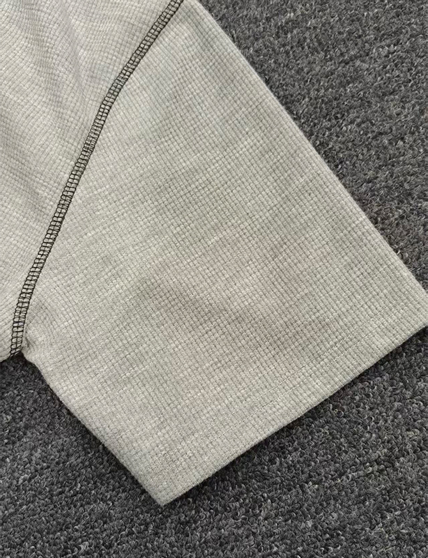 OEM Oversized Men's Waffle Knit Tee - Soft Breathable T-Shirt for Relaxed Daily Wear