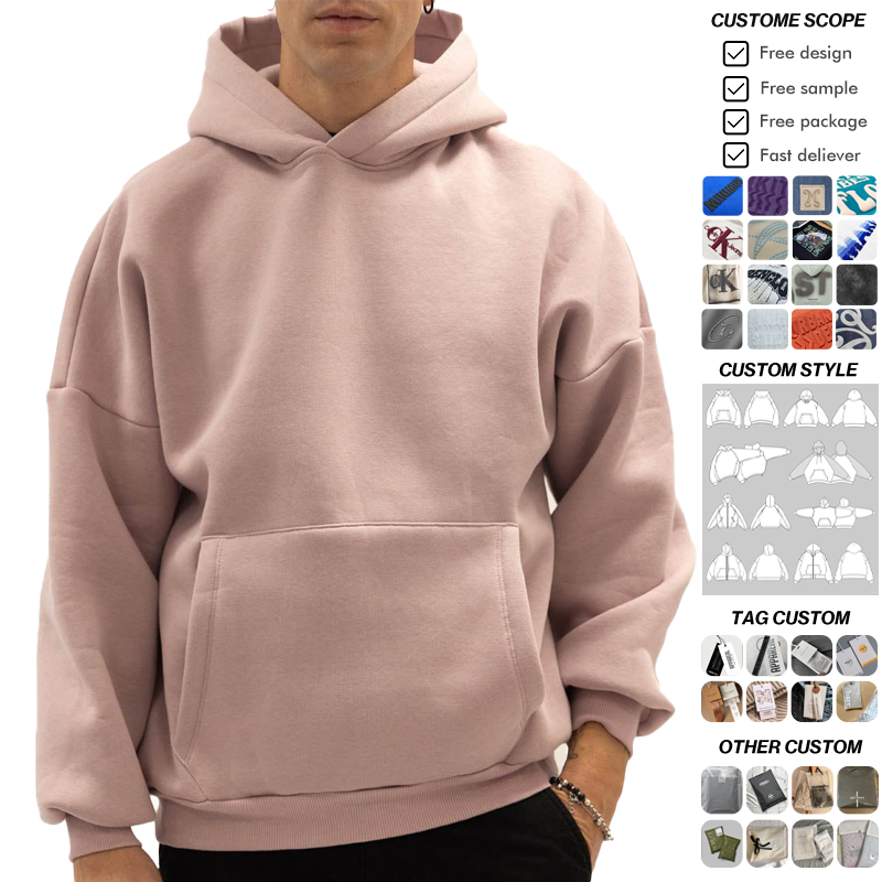 OEM Men's Classic Pullover Hoodie &ndash; Soft Fleece Casual Hooded Sweatshirt