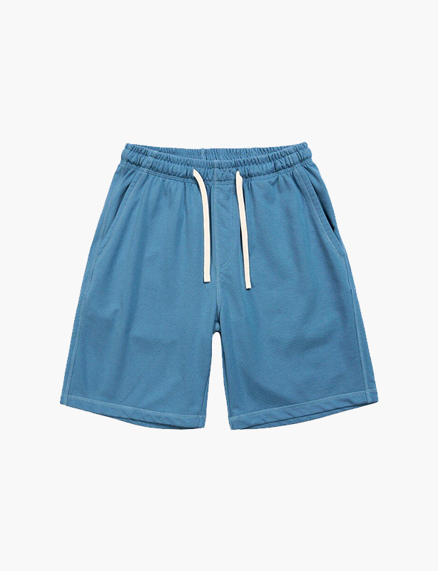 Custom Cotton Elastic Waist Shorts Personalized Logo Printed Casual Solid Color Jogger Shorts for Men Women