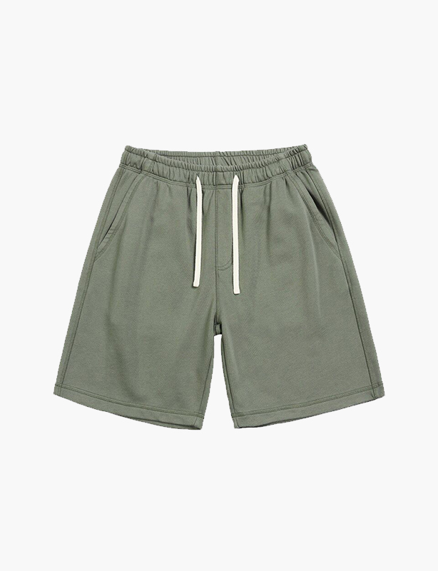 Custom Cotton Elastic Waist Shorts Personalized Logo Printed Casual Solid Color Jogger Shorts for Men Women