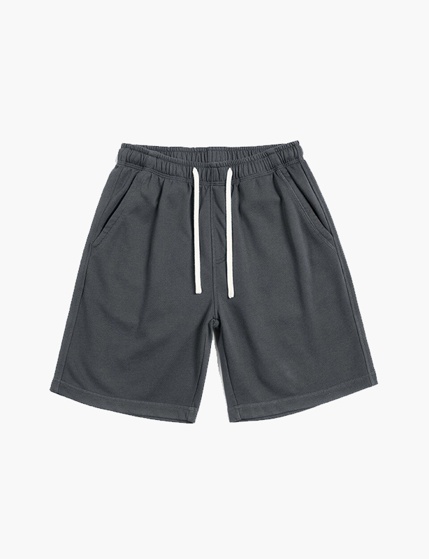 Custom Cotton Elastic Waist Shorts Personalized Logo Printed Casual Solid Color Jogger Shorts for Men Women