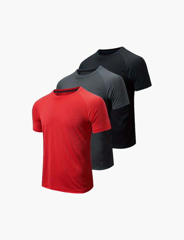 Custom Men's Breathable Sports Fabric T-Shirt Slim Fit Quick Dry Casual Athletic Custom Tee