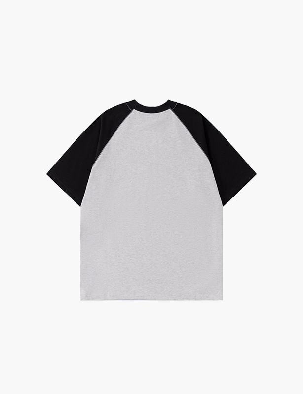 Custom Two-Tone Panel Splice 100% Cotton Men's T-Shirt Color Block Patchwork Casual Short Sleeve Tee