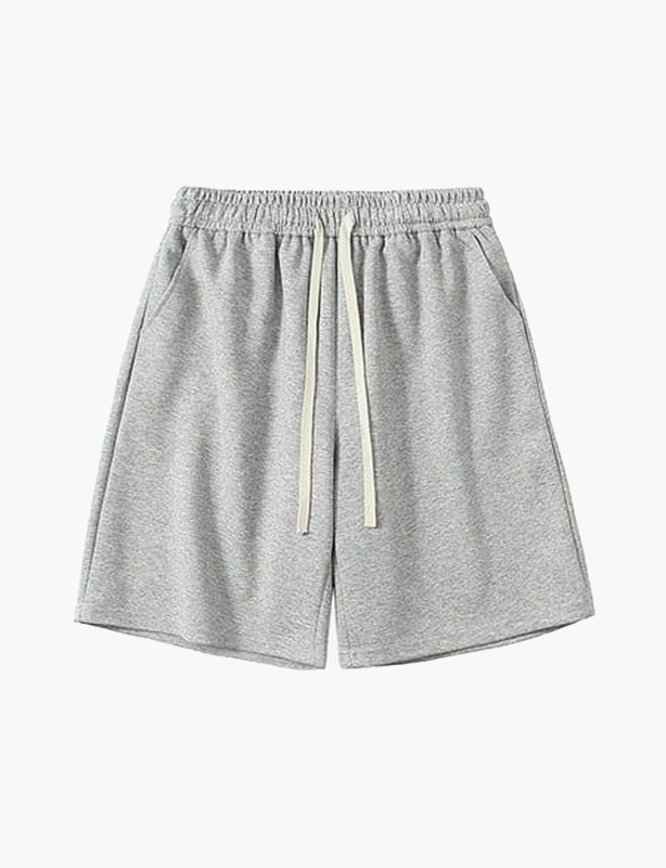 Pure Cotton Elastic Waist Casual Shorts Breathable Solid Color Loose Fit Lounge Running Shorts for Men Women