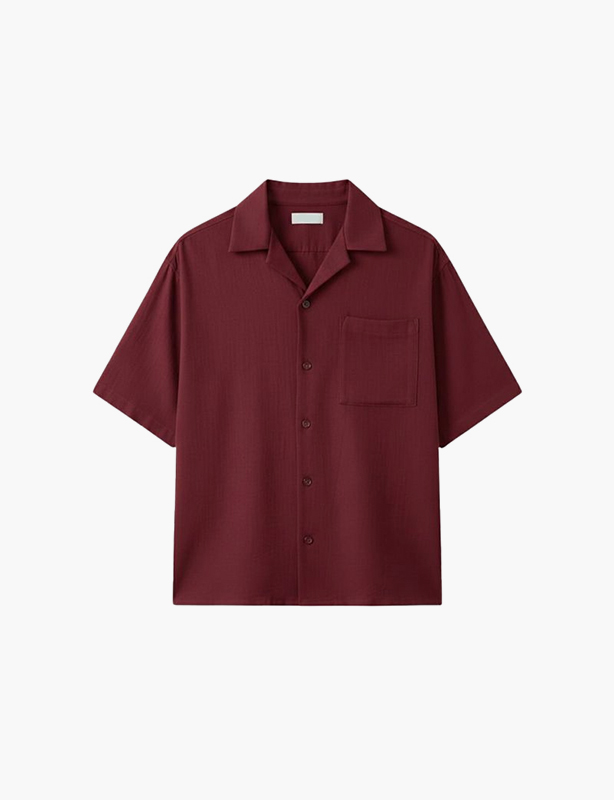 Custom Button Short Sleeve Shirt Personalized Logo Printed Casual Solid Color Fashion Unisex Summer Top