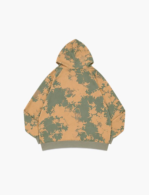 Classic Woodland Camo Full-Zip Hoodie | Military-Inspired Cotton Custom Jacket