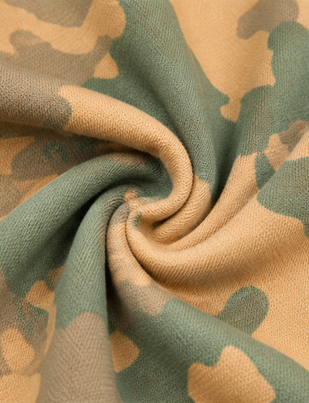 Classic Woodland Camo Full-Zip Hoodie | Military-Inspired Cotton Custom Jacket
