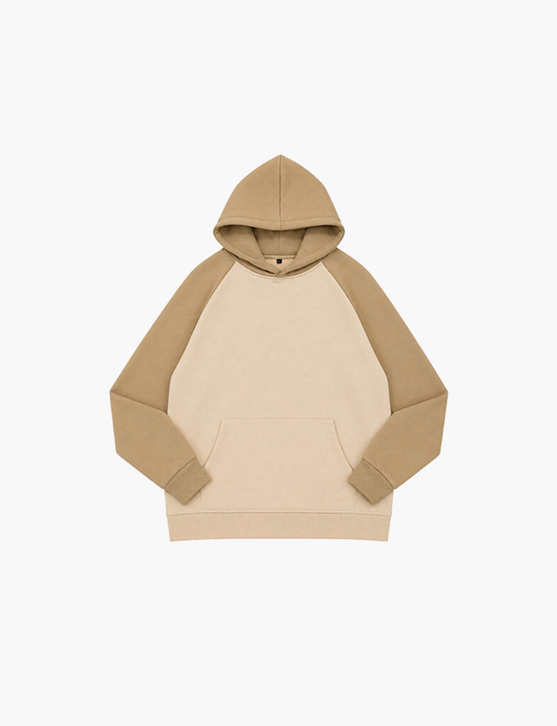 Contrast Hood & Sleeves Colorblock Custom Hoodie | Triple-Tone Paneled Cotton Pullover