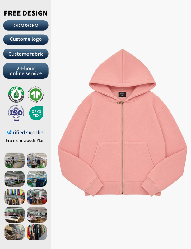 Custom 100% Cotton Zip-Up Hoodies &ndash; Screen-Printed with Crack-Resistant Inks, Built for Daily Wear