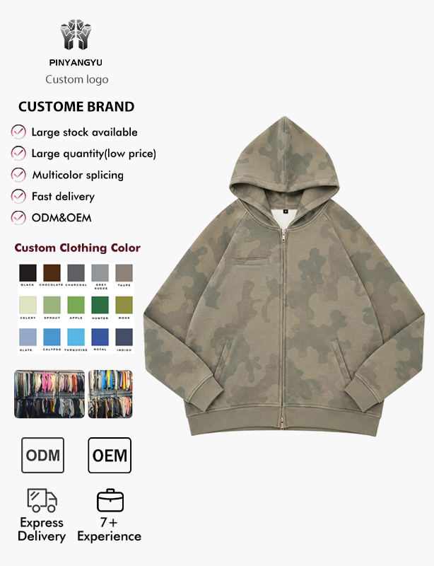 Custom Camo Zip-Up Hoodies &ndash; Tactical Aesthetics, Streetwear Attitude, Fully Personalized