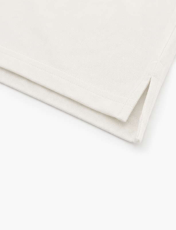 Linen-Blend Button Neck Tee,Minimalist Detail, Maximal Comfort