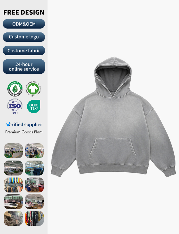 Denim Hoodie Custom Made - Personalized Vintage Pullover for Men Women