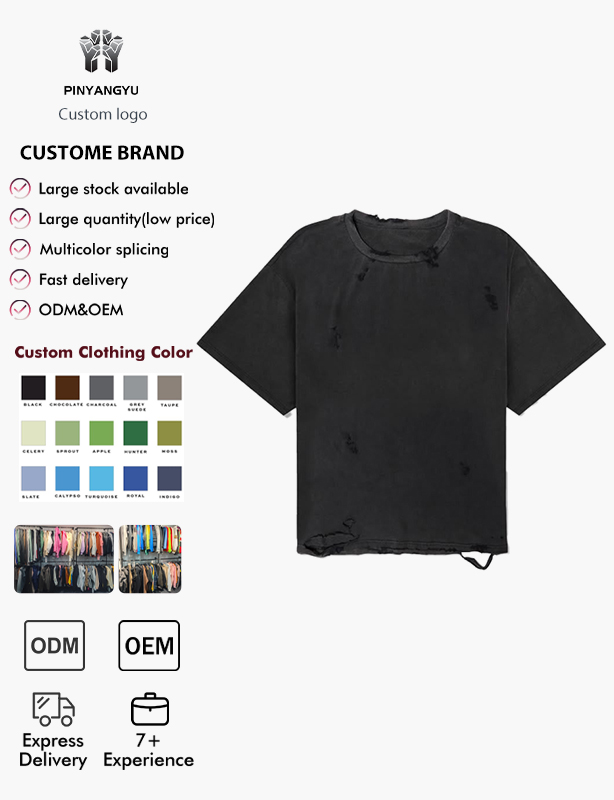 Custom Distressed T-Shirts | Ripped, Frayed & Vintage Washed