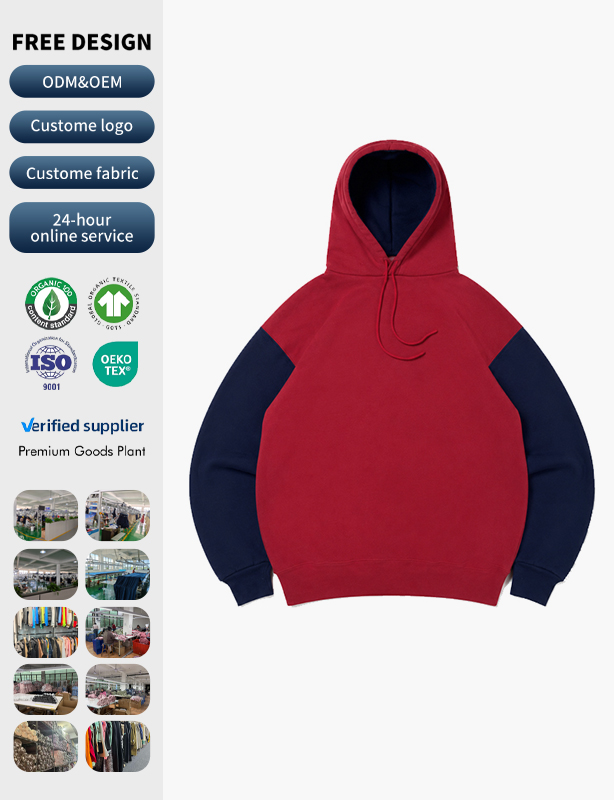 Custom two-tone hoodies with bold color blocking and a fit that's uniquely yours.